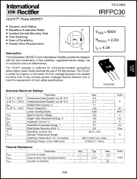 Click here to download IRFPC30 Datasheet