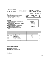 Click here to download IRFPS37N50 Datasheet