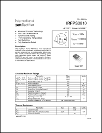 Click here to download IRFPS3810 Datasheet