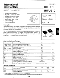 Click here to download IRFR310 Datasheet