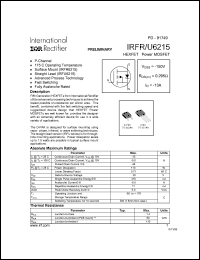 Click here to download IRFR6215 Datasheet
