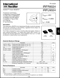 Click here to download IRFR9024 Datasheet