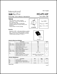 Click here to download IRG4PC40 Datasheet