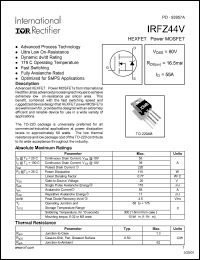 Click here to download IRFZ44 Datasheet