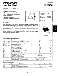 Click here to download IRF530 Datasheet