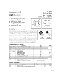 Click here to download IRL2203 Datasheet