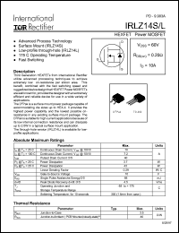 Click here to download IRLZ14 Datasheet