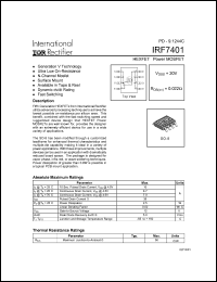 Click here to download IRF7401 Datasheet
