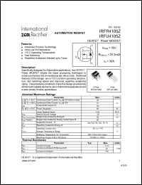 Click here to download IRFR4105Z Datasheet