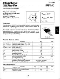 Click here to download IRF640 Datasheet