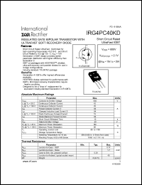 IRG4PC40KDPBF.pdf - справочник характеристик IRG4PC40KDPBF