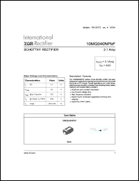 Click here to download 10MQ040NPBF Datasheet