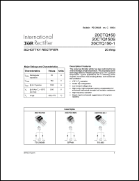 Click here to download 20CTQ150TRR Datasheet