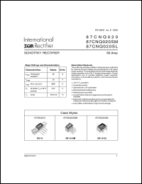 Click here to download 87CNQ020SM Datasheet