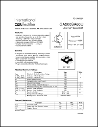 Click here to download GA200SA60U Datasheet