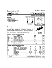 Click here to download HFA160MD40 Datasheet