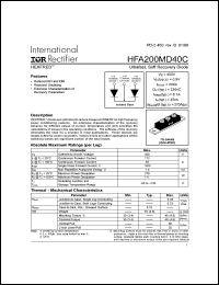 Click here to download HFA200MD40 Datasheet