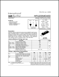 Click here to download HFA200MD40D Datasheet