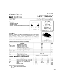 Click here to download HFA75MB40 Datasheet