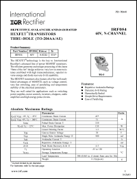 Click here to download IRF054 Datasheet