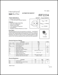 Click here to download IRF2204 Datasheet