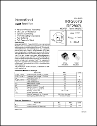 Click here to download IRF2807S Datasheet