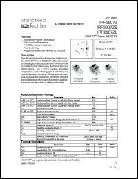 Click here to download IRF2907ZS Datasheet