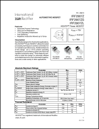 Click here to download IRF2907Z Datasheet