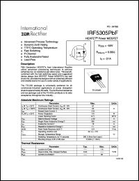 Click here to download IRF5305PBF Datasheet