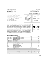 Click here to download IRF530L Datasheet