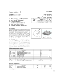 Click here to download IRF6100 Datasheet