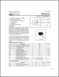 Click here to download IRF6215 Datasheet