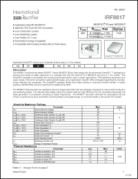 Click here to download IRF6617TR1 Datasheet