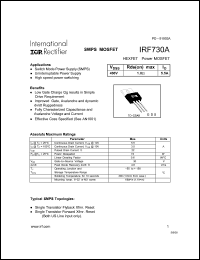Click here to download IRF730 Datasheet