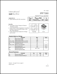 Click here to download IRF7380 Datasheet