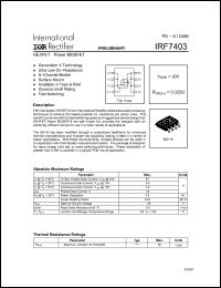 Click here to download IRF7403 Datasheet