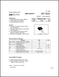 Click here to download IRF740A Datasheet