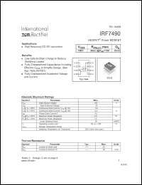 Click here to download IRF7490 Datasheet