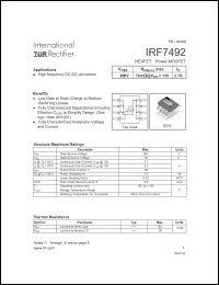 Click here to download IRF7492 Datasheet