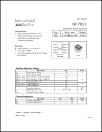 Click here to download IRF7821 Datasheet