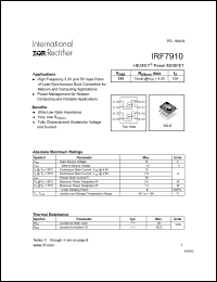 Click here to download IRF7910 Datasheet
