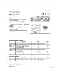 Click here to download IRF8113 Datasheet