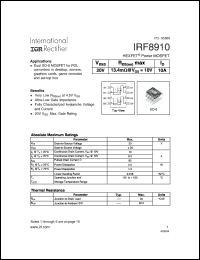Click here to download IRF8910 Datasheet