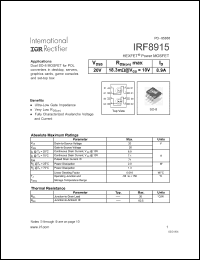 Click here to download IRF8915 Datasheet