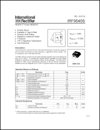 Click here to download IRF9540S Datasheet