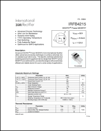 Click here to download IRFB4215 Datasheet