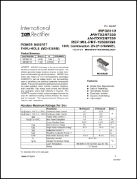 Click here to download IRFG6110 Datasheet
