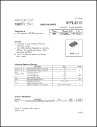 Click here to download IRFL4315 Datasheet