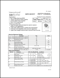 Click here to download IRFP15N60 Datasheet