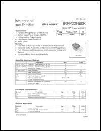 Click here to download IRFP22N60 Datasheet